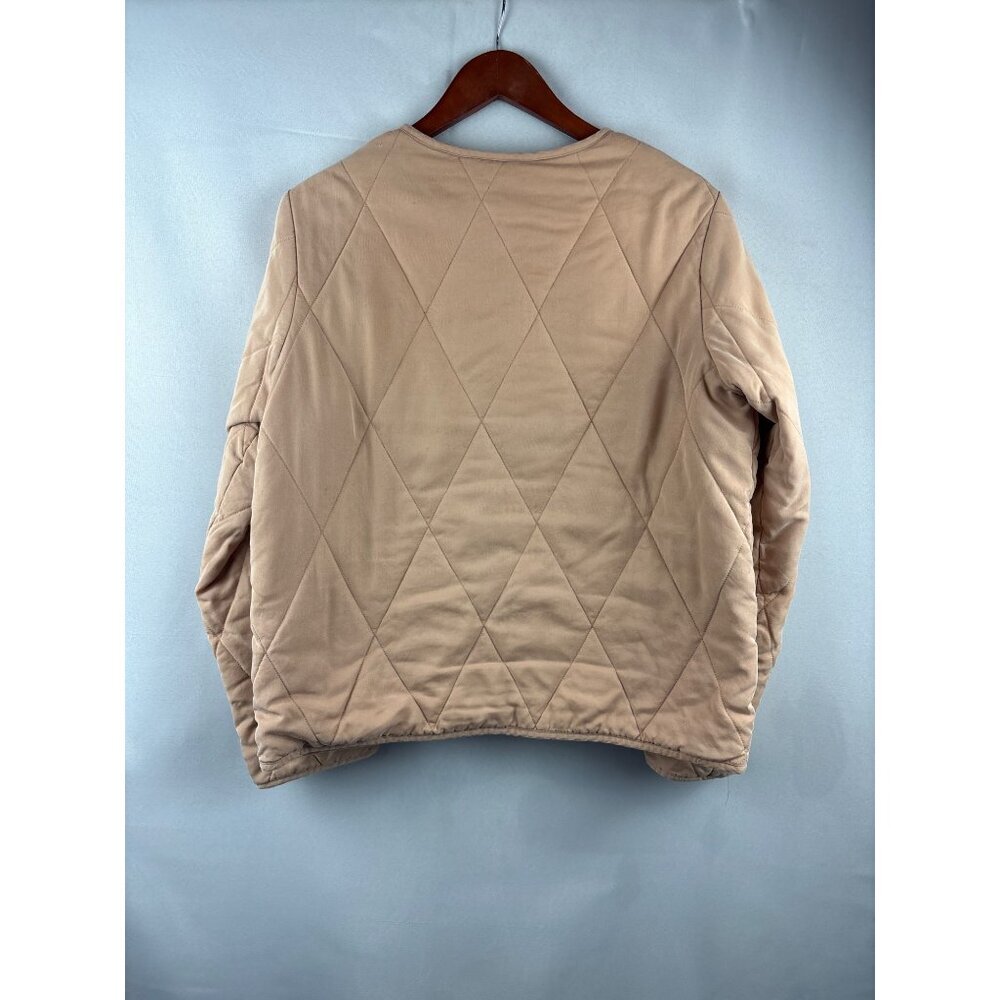 Women’s Rhythm Quilted Beige Button Up Jacket Med… - image 6